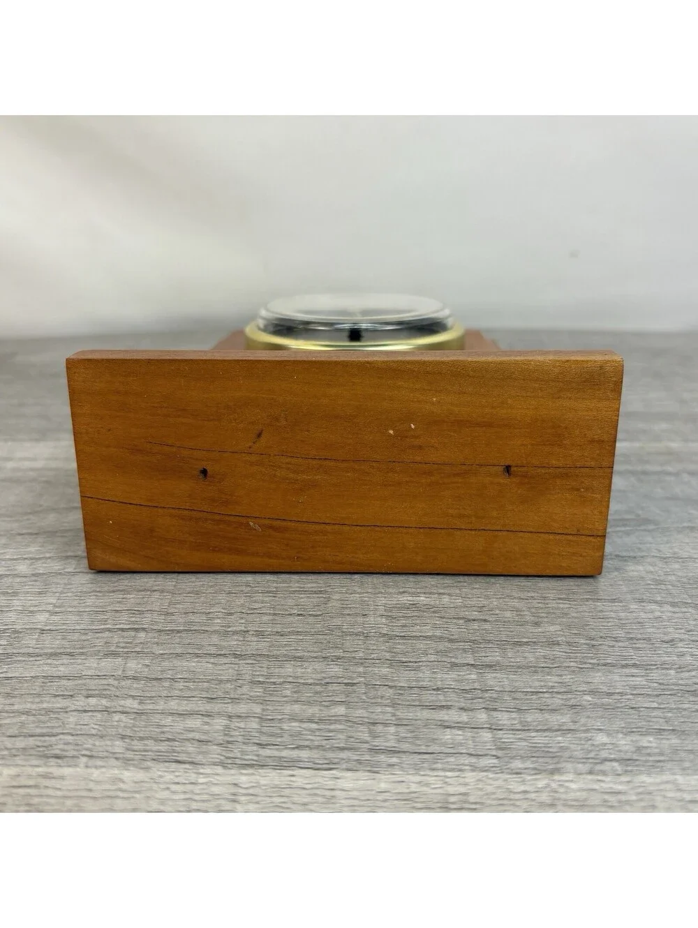 Vintage Solid Wood Mantel / Desk Quartz Clock – Made in USA
